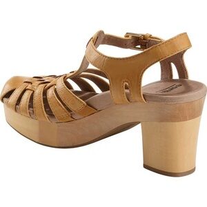 Earth Oak Cerris Platform Sandal Amber Yellow Size 10